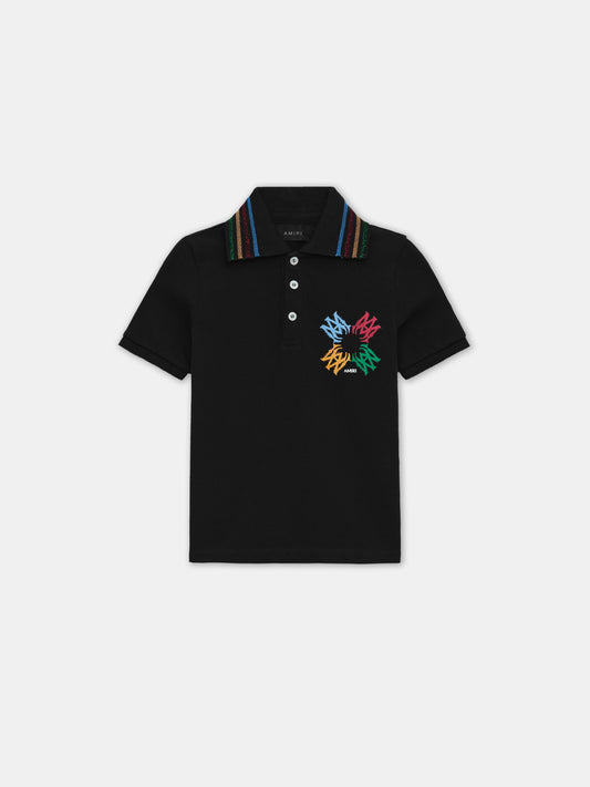 Ma Quad Scribble Polo - Black | Amiri Online