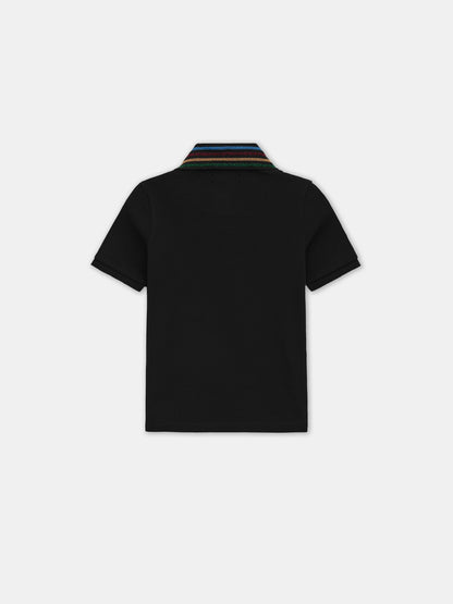 Ma Quad Scribble Polo - Black | Amiri Online