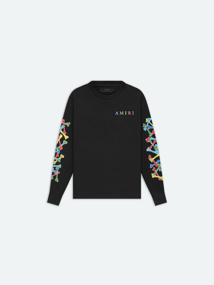Kids - Amiri Bones Scribble Long Sleeve Tee - Black | Amiri Affordable