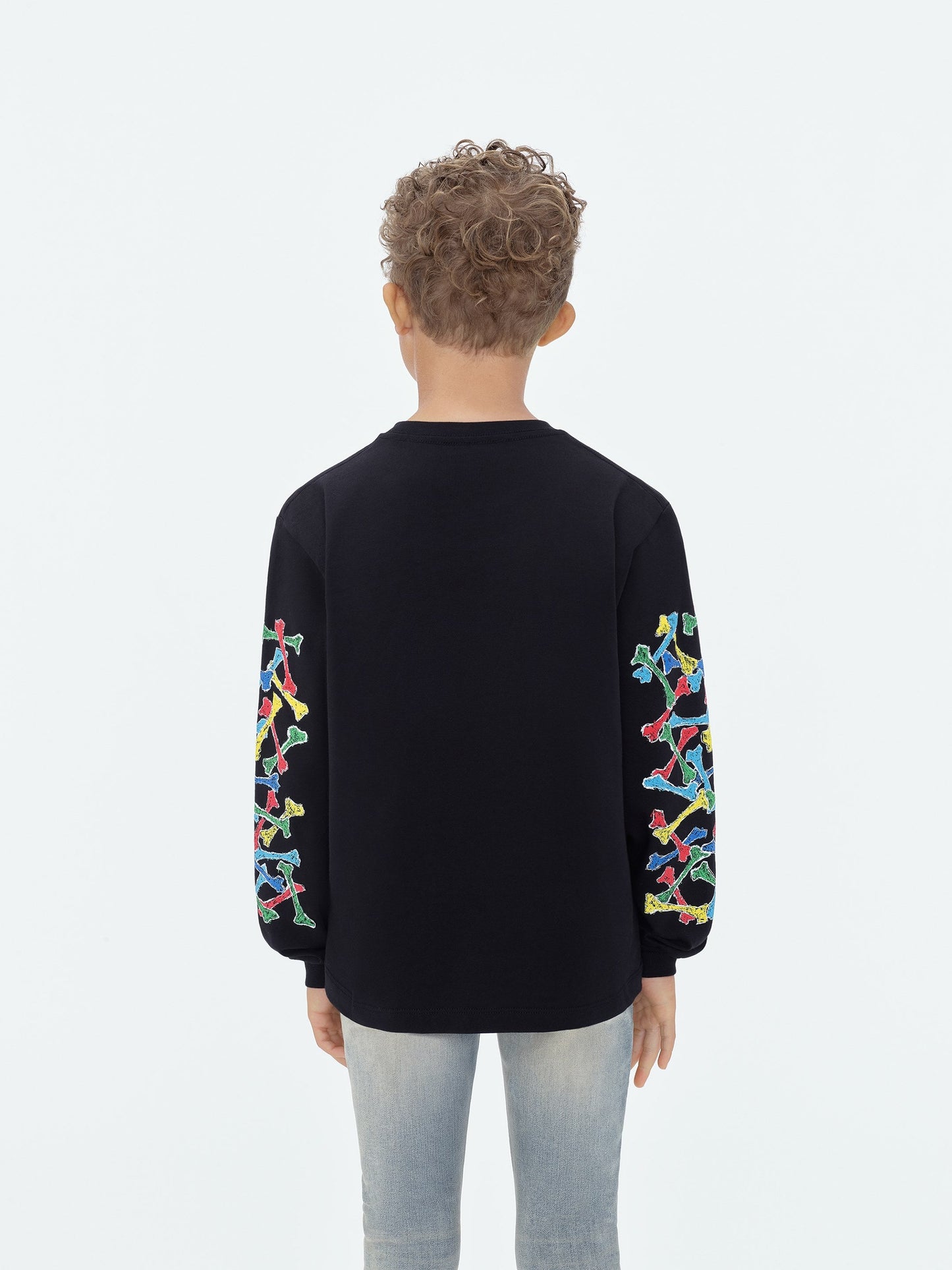 Kids - Amiri Bones Scribble Long Sleeve Tee - Black | Amiri Affordable
