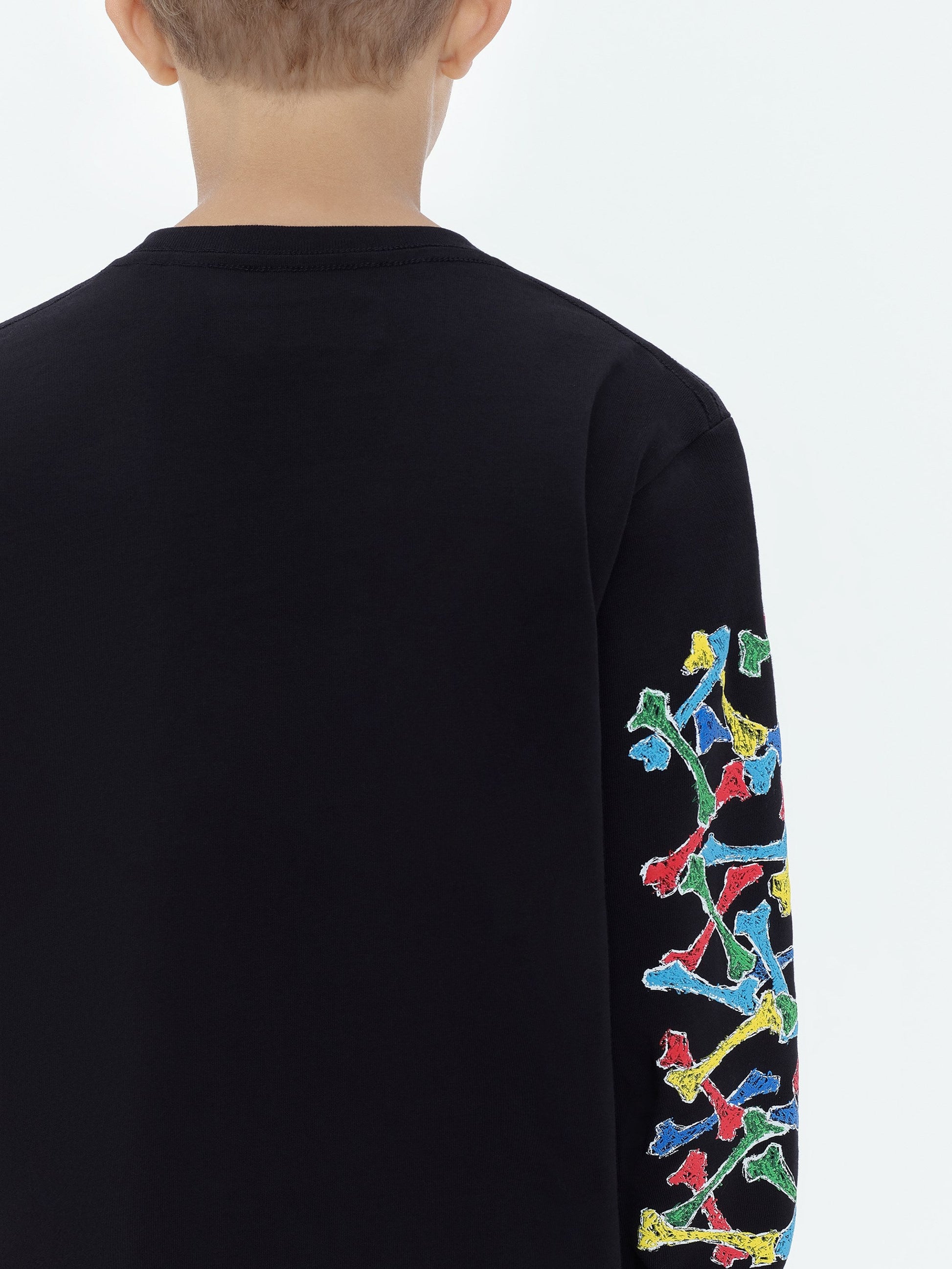 Kids - Amiri Bones Scribble Long Sleeve Tee - Black | Amiri Affordable