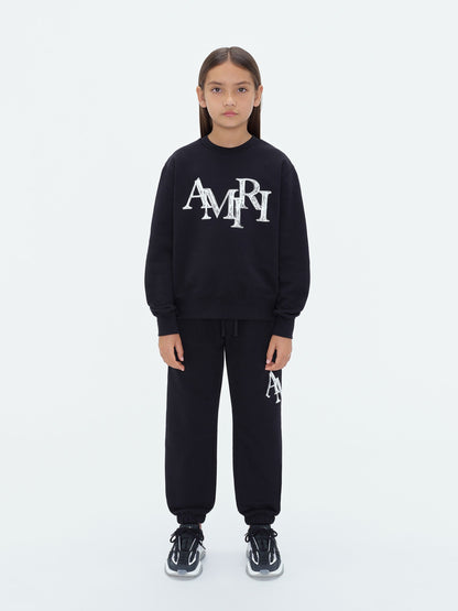 Kids - Amiri Staggered Scribble Sweatpant - Black | Amiri Great Deal