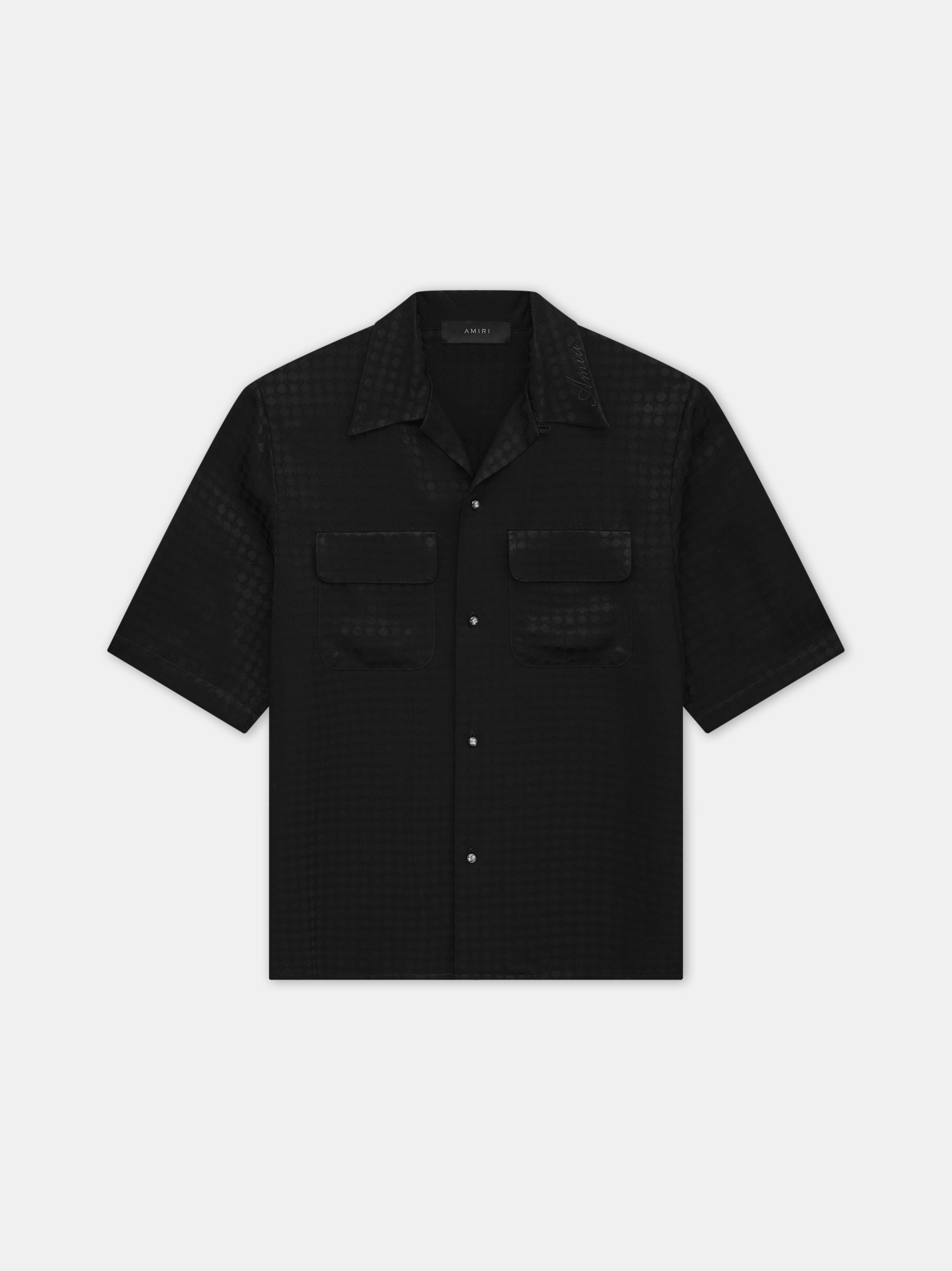 Ma Quad Jacquard Camp Shirt - Black | Amiri Online