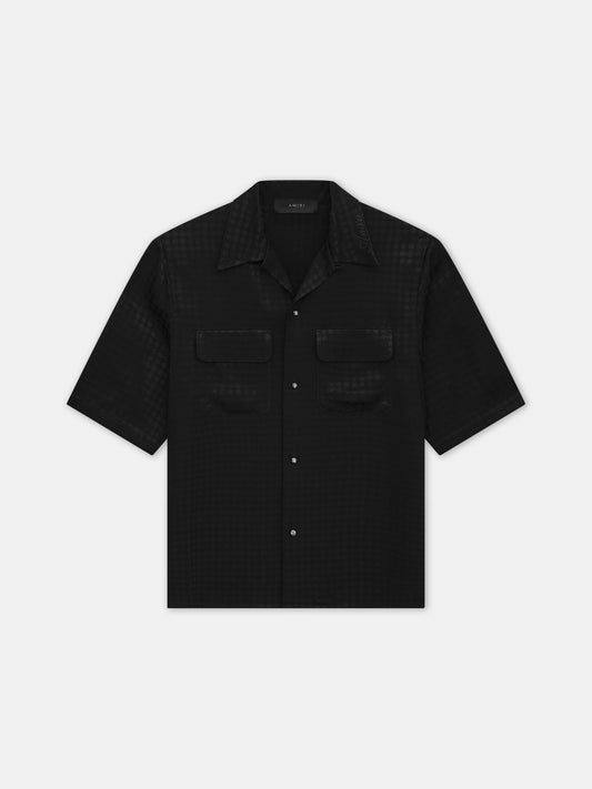 Ma Quad Jacquard Camp Shirt - Black | Amiri Online