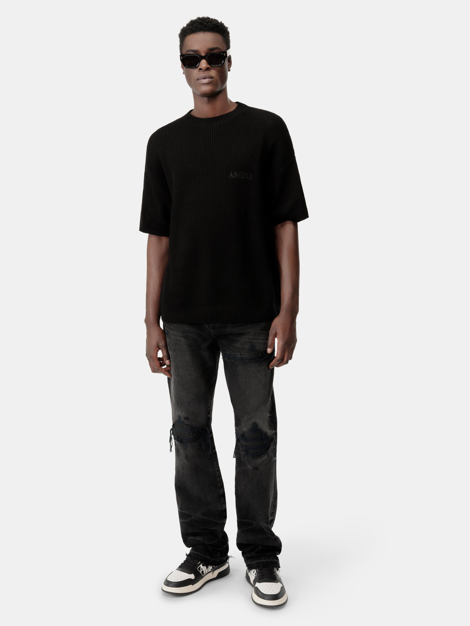 Leather Straight Mx1 Jean - Vintage Black | Amiri Affordable