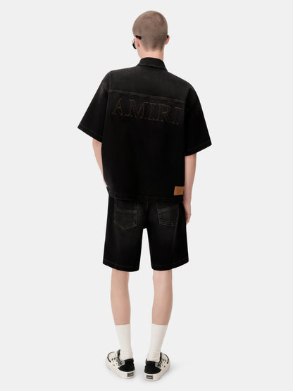 Amiri 3d Short Sleeve Snap Shirt - Vintage Black | Amiri Budget Friendly