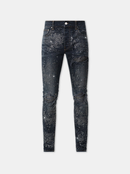 All Over Crystal Mx1 Jean - Midnight Indigo | Amiri Popular Choice