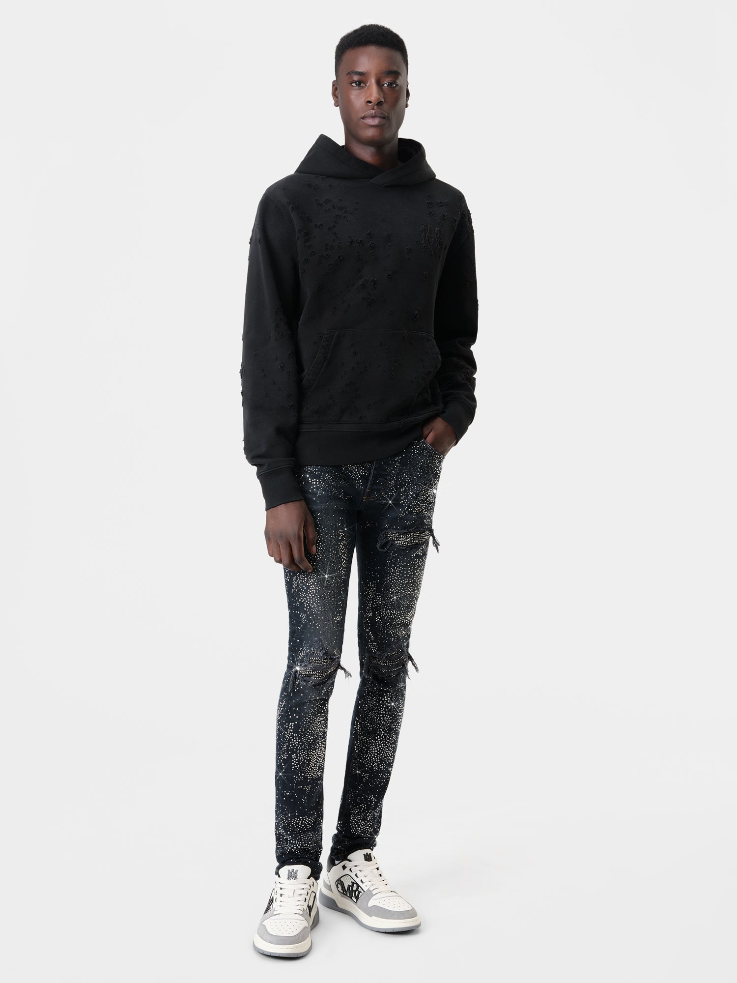 All Over Crystal Mx1 Jean - Midnight Indigo | Amiri Popular Choice