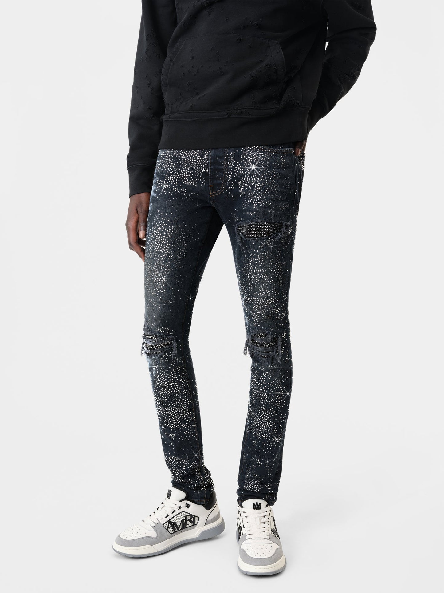 All Over Crystal Mx1 Jean - Midnight Indigo | Amiri Popular Choice