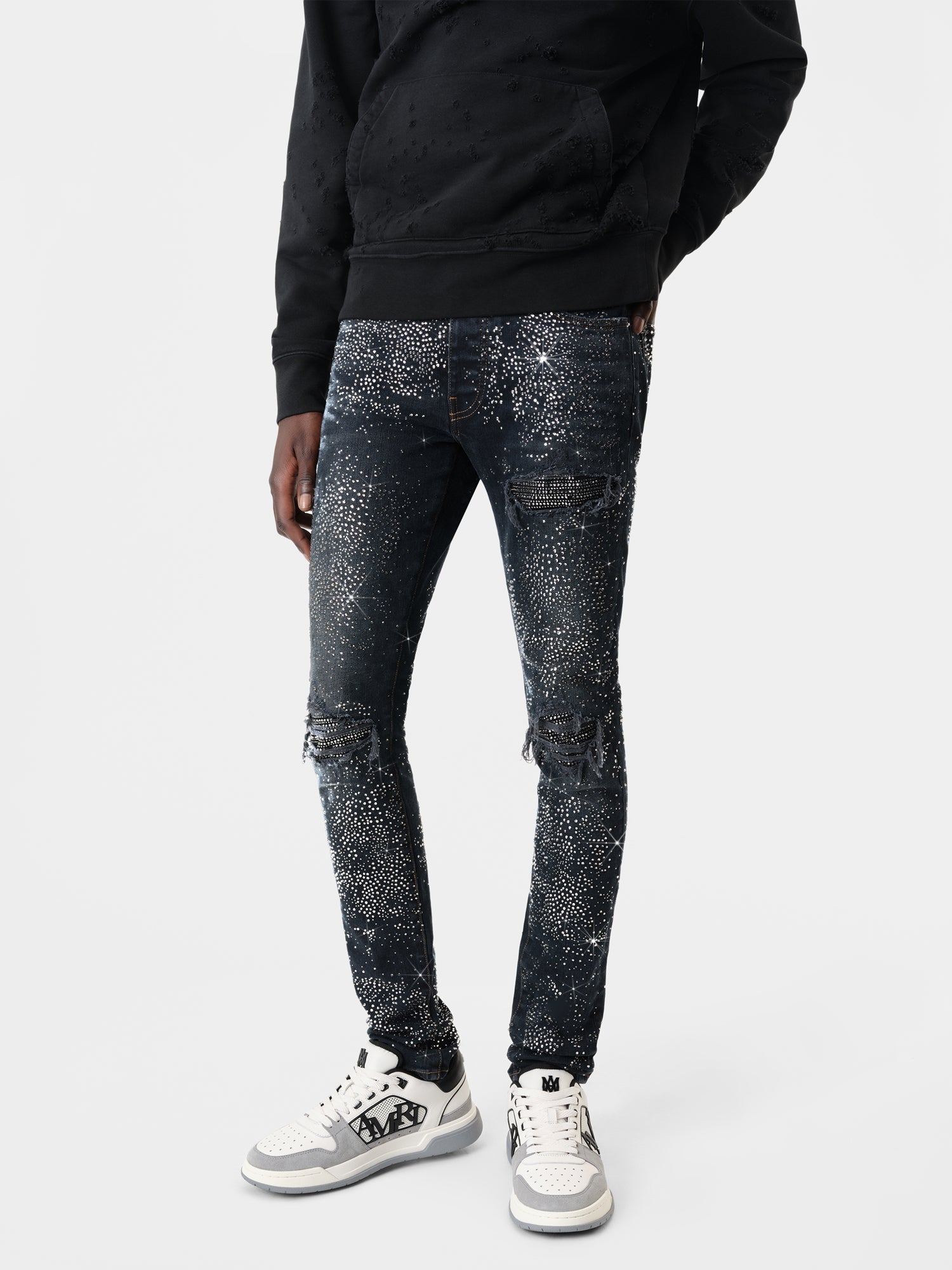 All Over Crystal Mx1 Jean - Midnight Indigo | Amiri Popular Choice