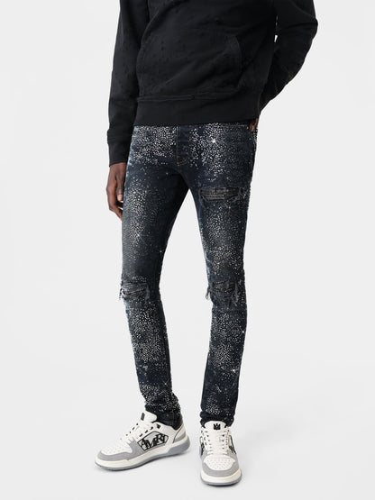 All Over Crystal Mx1 Jean - Midnight Indigo | Amiri Popular Choice