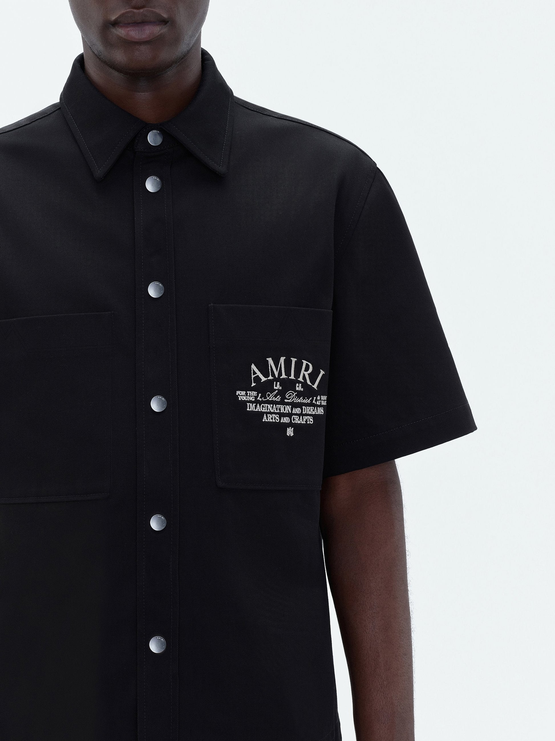 Amiri Arts District Camp Shirt - Black | Amiri Budget Friendly