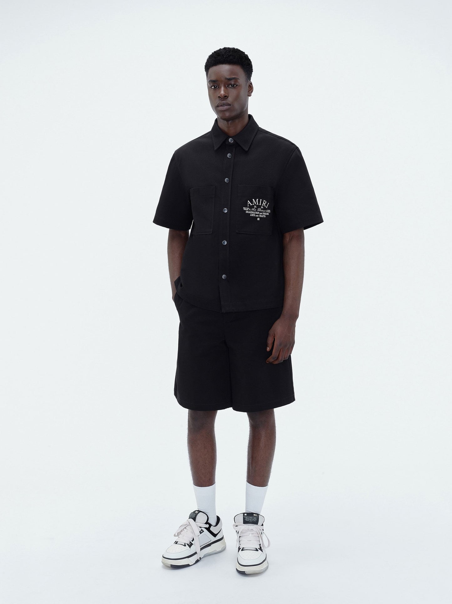 Amiri Arts District Camp Shirt - Black | Amiri Budget Friendly
