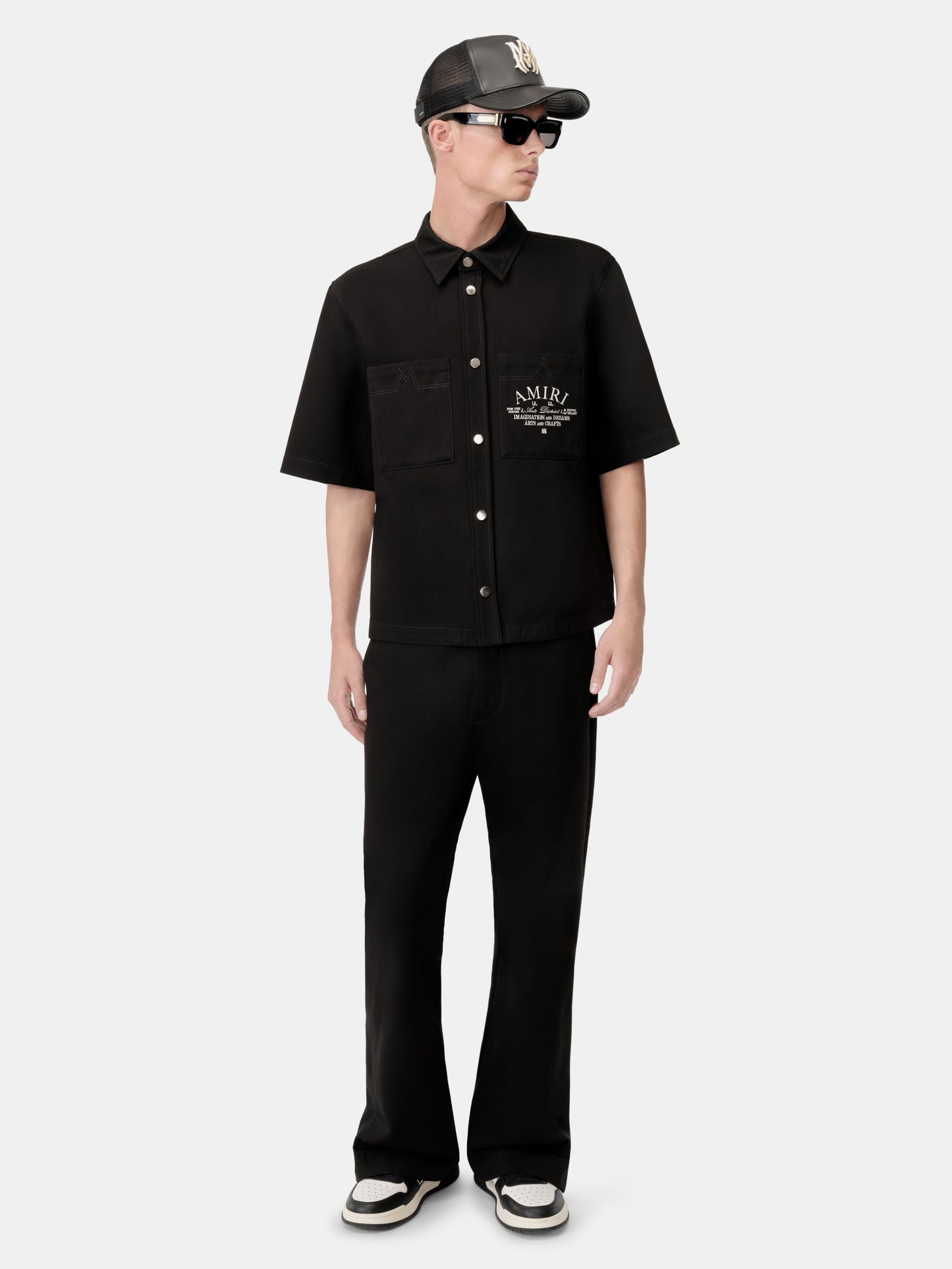 Amiri Arts District Camp Shirt - Black | Amiri Budget Friendly