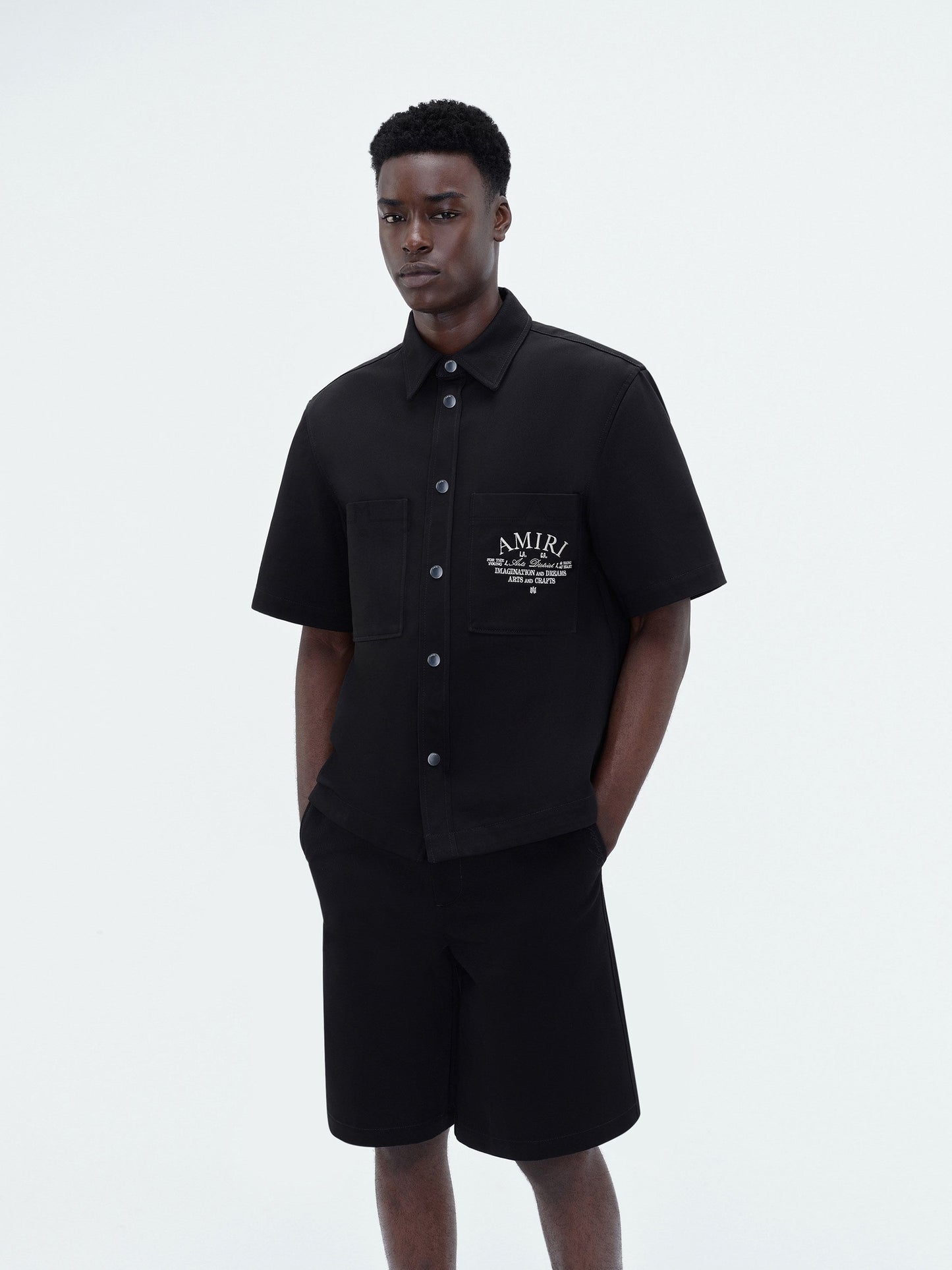 Amiri Arts District Camp Shirt - Black | Amiri Budget Friendly