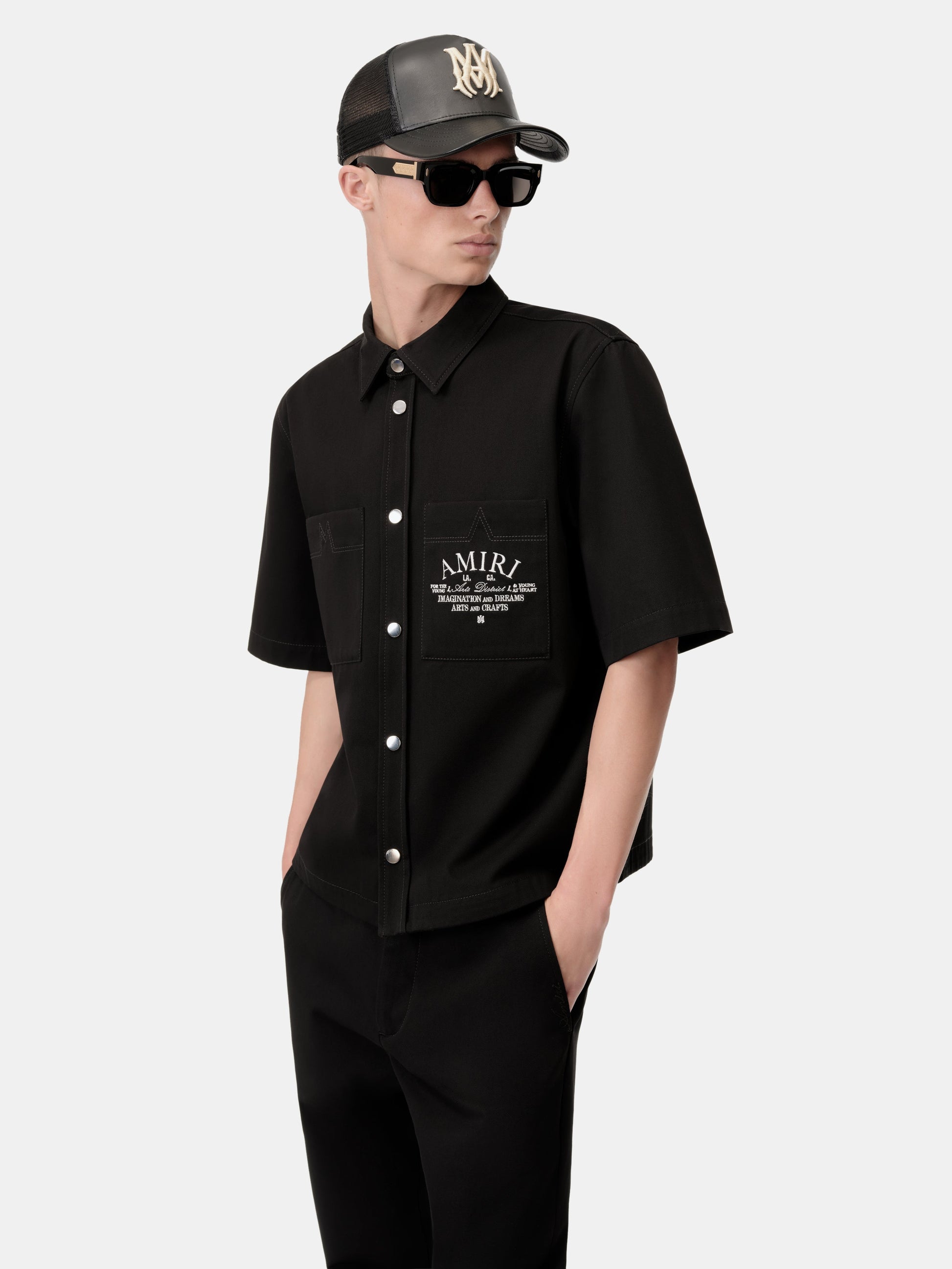 Amiri Arts District Camp Shirt - Black | Amiri Budget Friendly