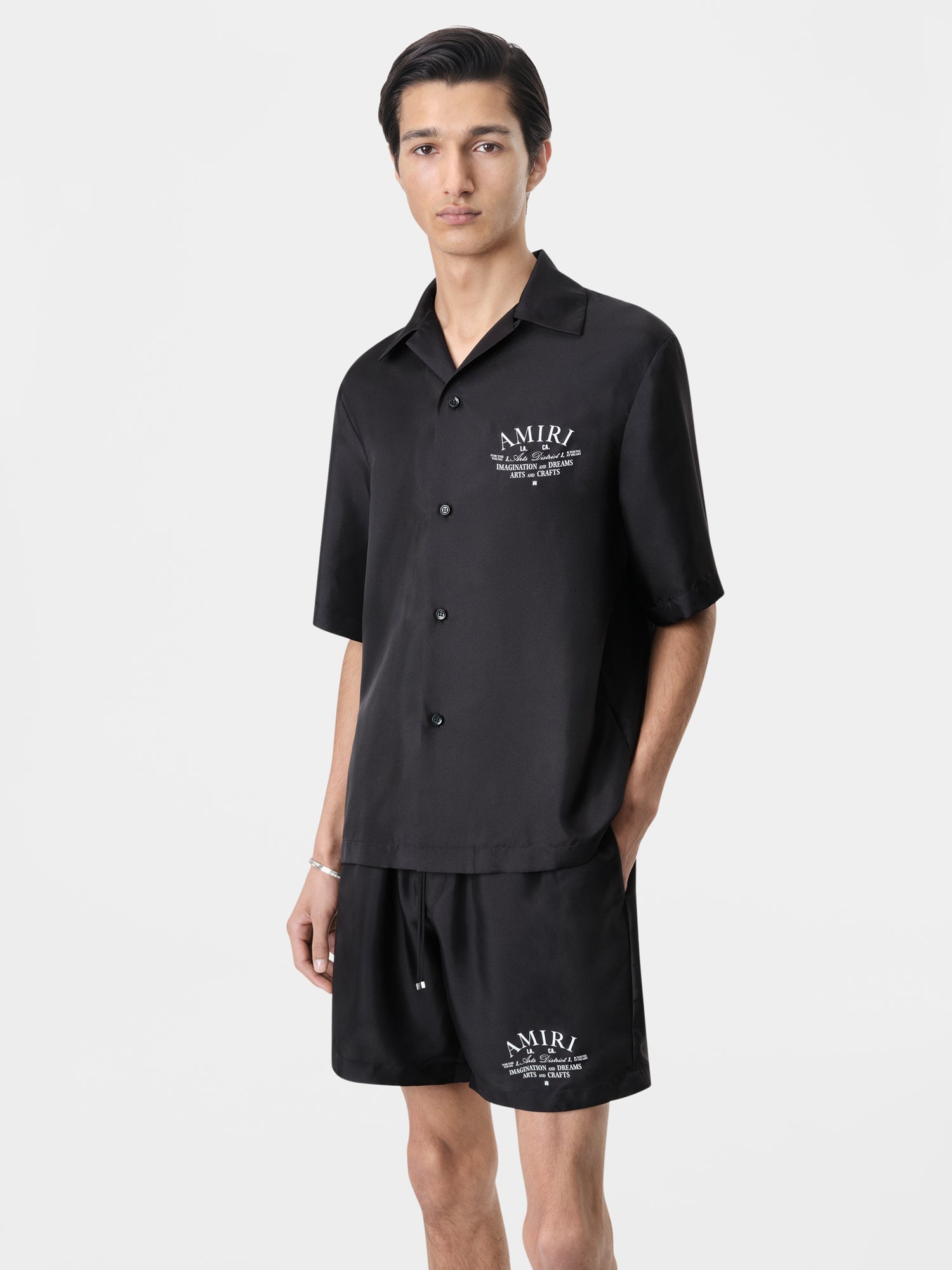 Arts District Bowling Shirt - Black | Amiri Great Deal