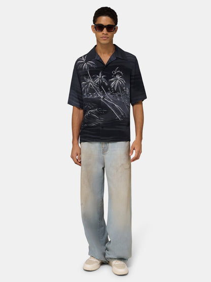Palms Camp Shirt - Black | Amiri Special Offer