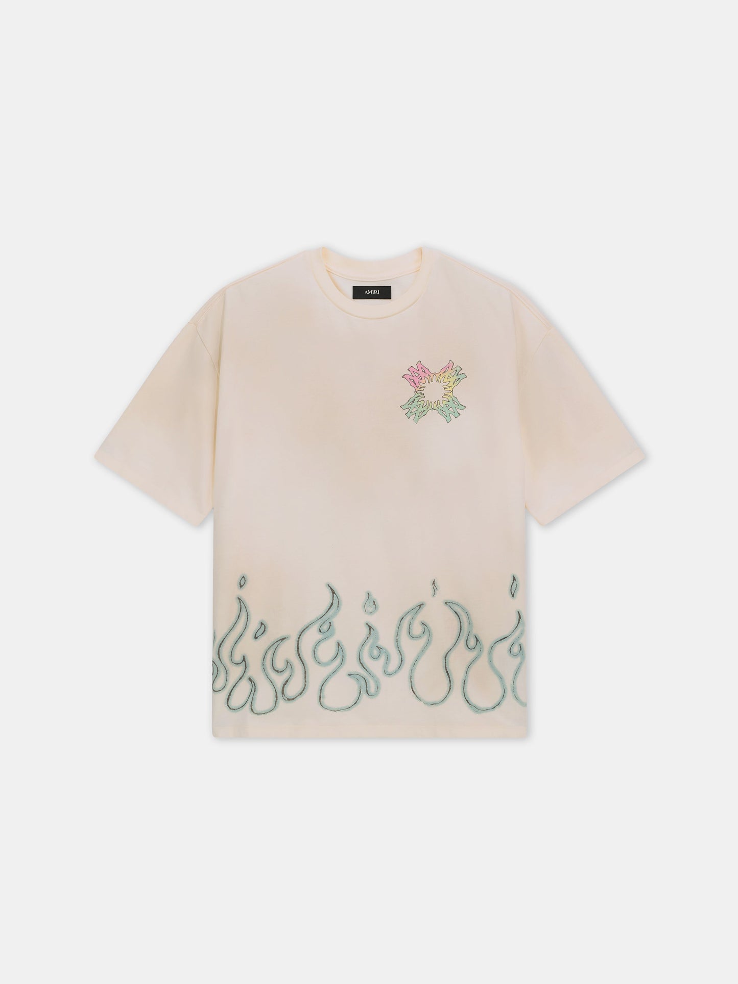 Ma Quad Flames Oversized Tee - Ivory | Amiri Featured