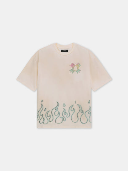 Ma Quad Flames Oversized Tee - Ivory | Amiri Featured