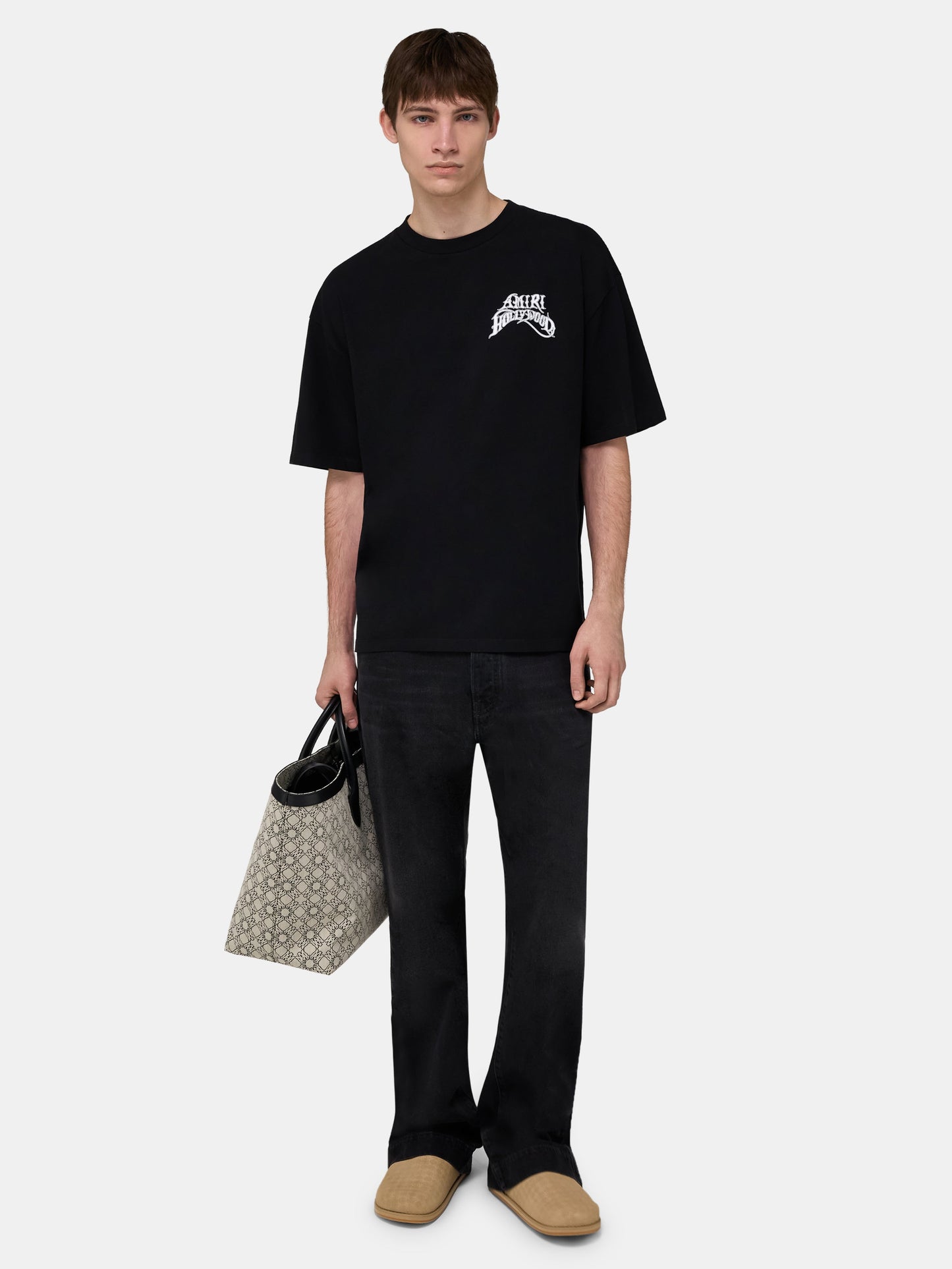 Amiri Hollywood Lightweight Jersey Skate Tee - Black | Amiri Best Seller