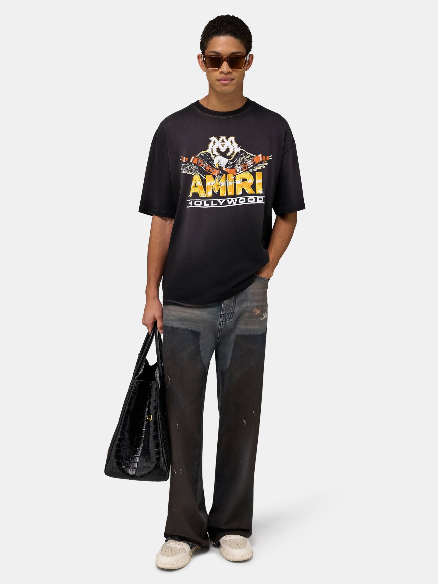 Ma Eagle Oversized Tee - Black | Amiri Sale