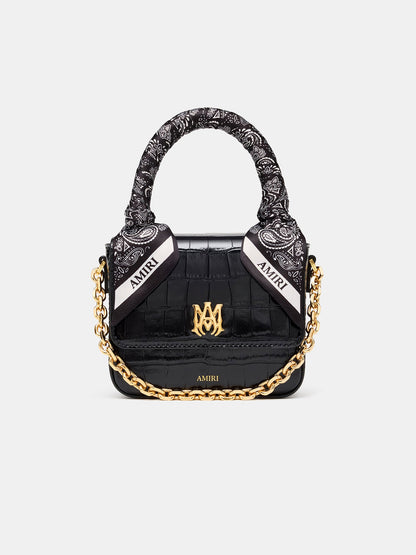 Croc Embossed Micro Ma Bag - Black | Amiri Featured