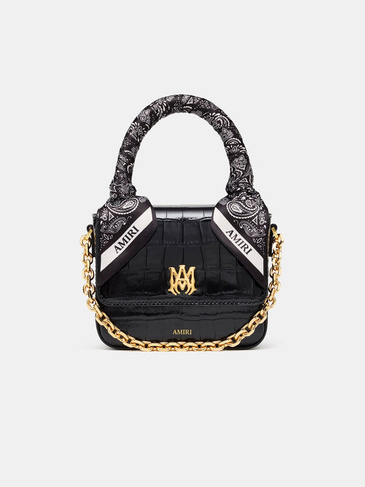 Croc Embossed Micro Ma Bag - Black | Amiri Featured