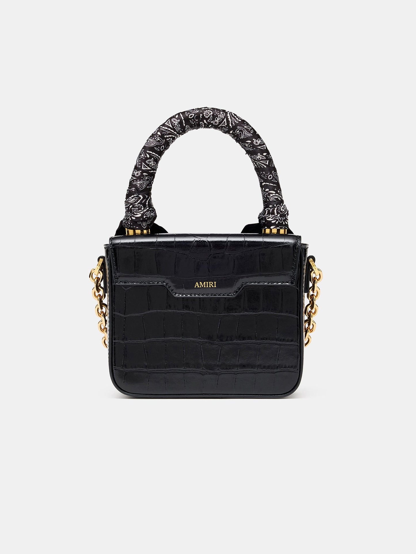 Croc Embossed Micro Ma Bag - Black | Amiri Featured