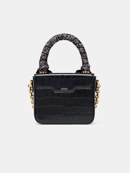 Croc Embossed Micro Ma Bag - Black | Amiri Featured