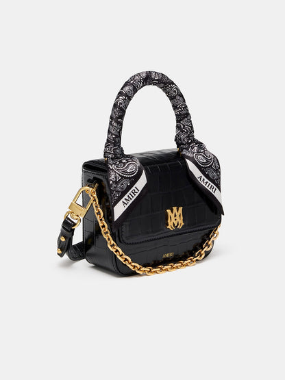 Croc Embossed Micro Ma Bag - Black | Amiri Featured