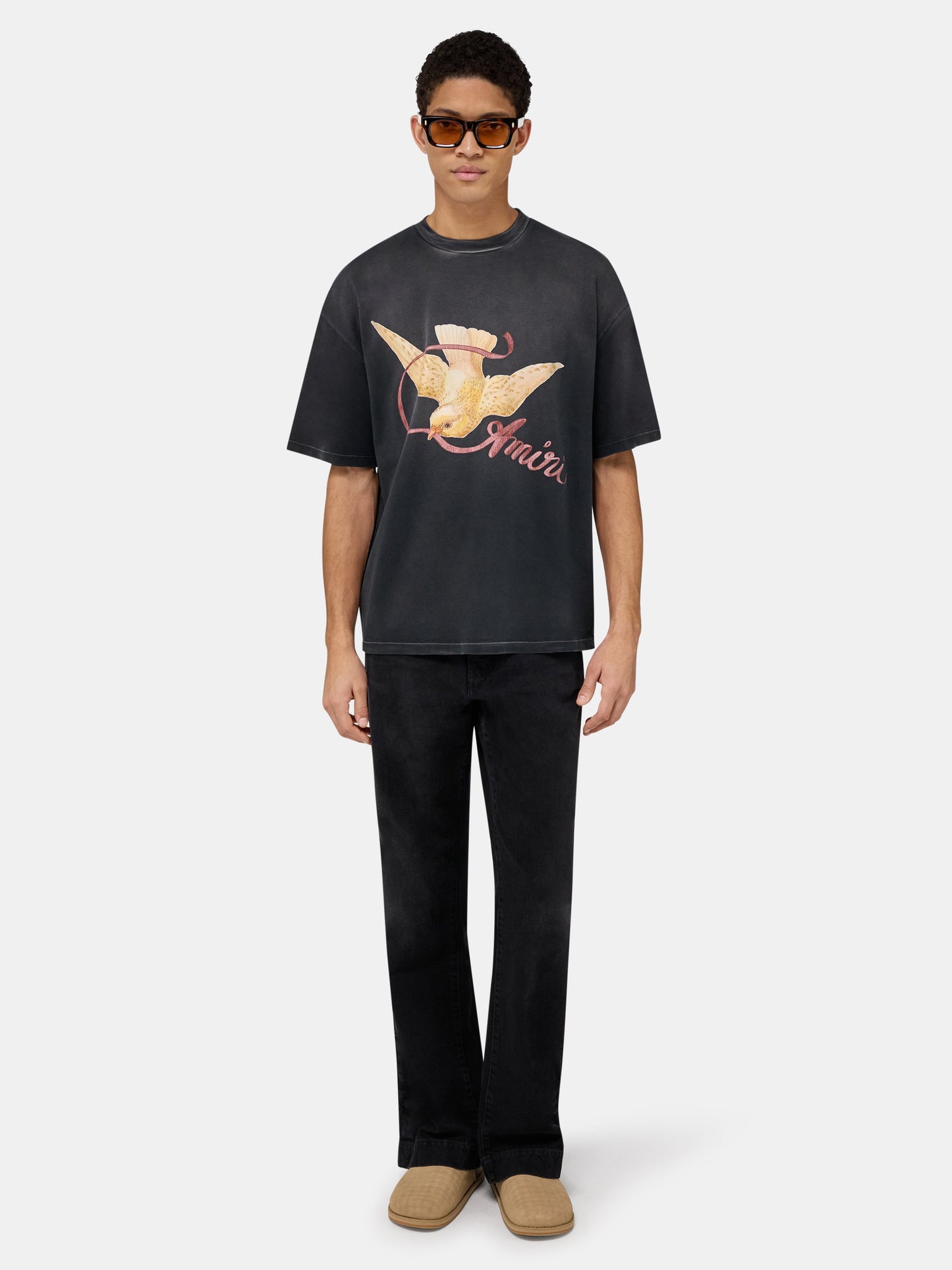 Amiri Ribbon Oversized Tee - Black | Amiri Affordable