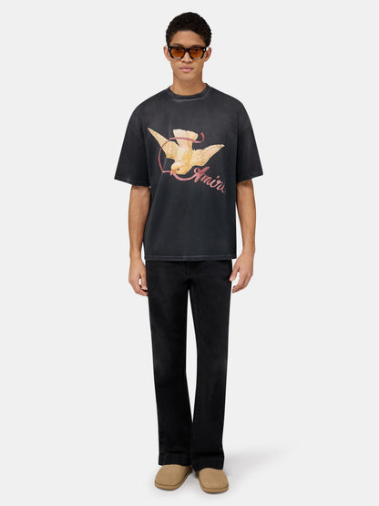 Amiri Ribbon Oversized Tee - Black | Amiri Affordable