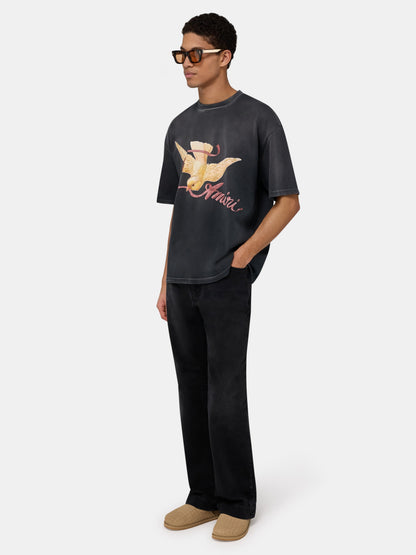 Amiri Ribbon Oversized Tee - Black | Amiri Affordable