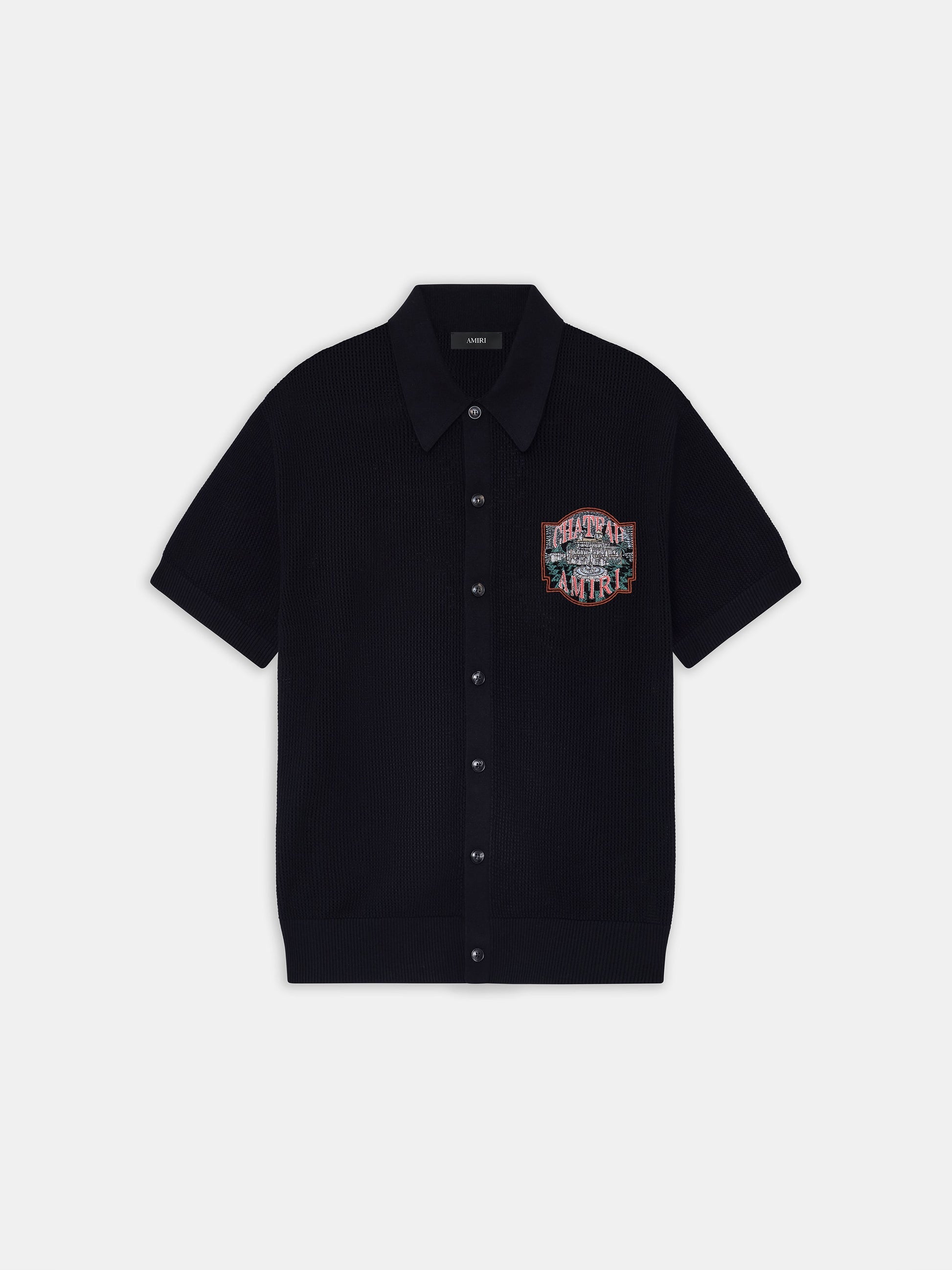 Chateau Amiri Crochet Oversized Shirt - Black | Amiri Great Deal
