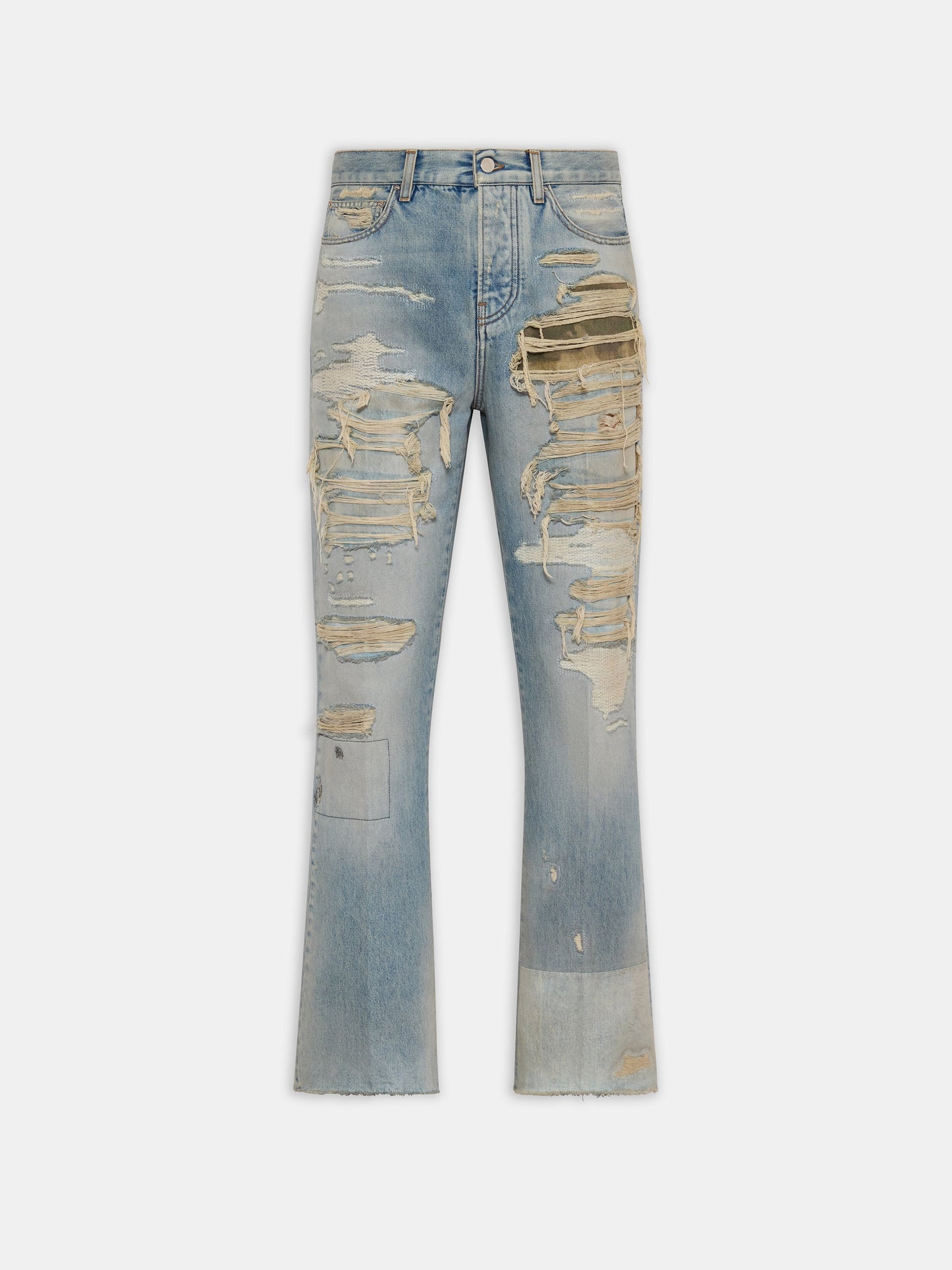 Camo Repair Boot Cut Jean - Mist Indigo | Amiri Popular Choice