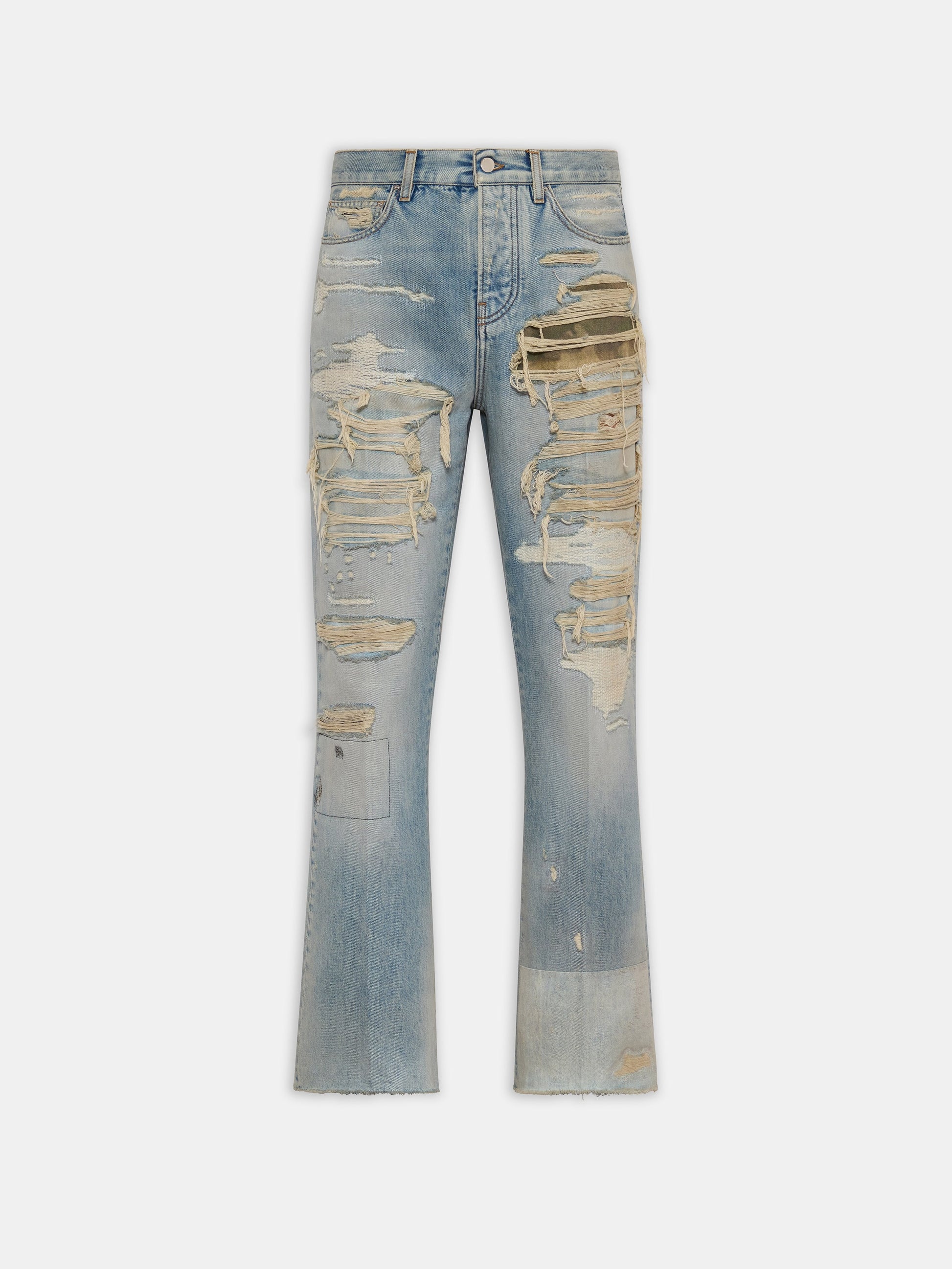 Camo Repair Boot Cut Jean - Mist Indigo | Amiri Popular Choice