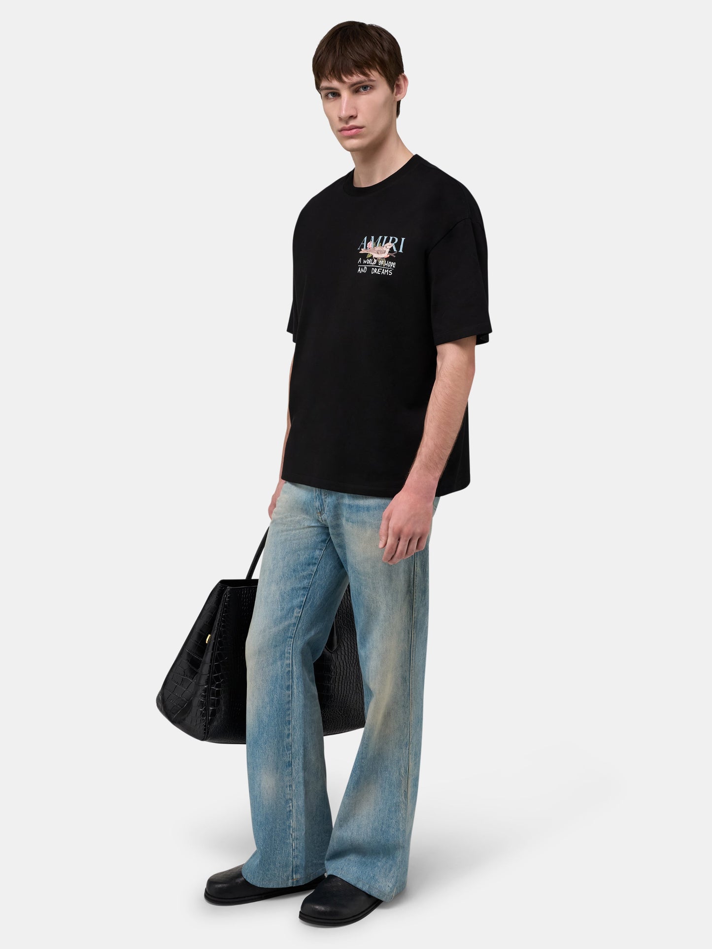Hope And Dreams Oversized Tee - Black | Amiri Affordable
