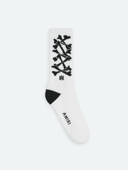 Bones Sock - White/Black | Amiri Popular Choice