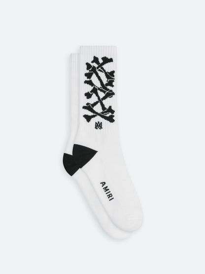 Bones Sock - White/Black | Amiri Popular Choice