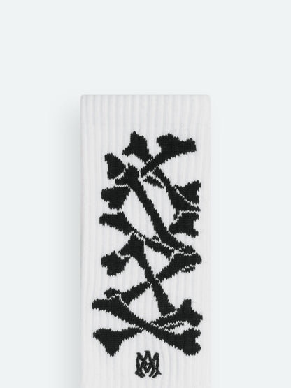 Bones Sock - White/Black | Amiri Popular Choice