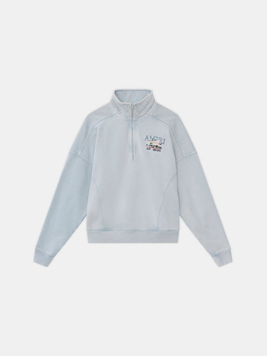 Hope And Dreams Half Zip Crew - Steel | Amiri Affordable