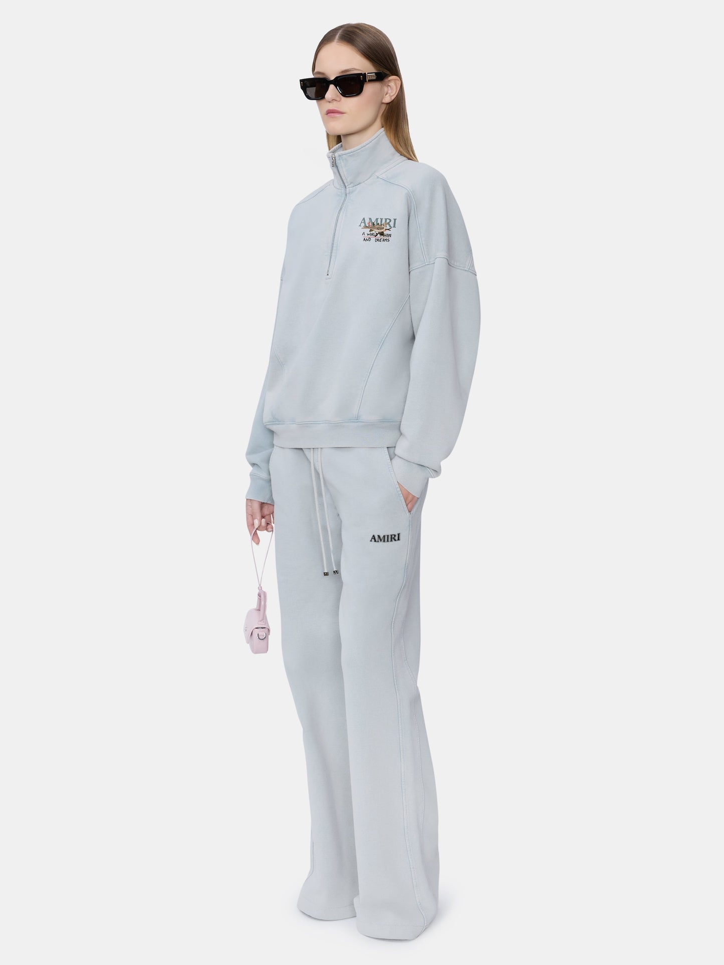 Hope And Dreams Half Zip Crew - Steel | Amiri Affordable