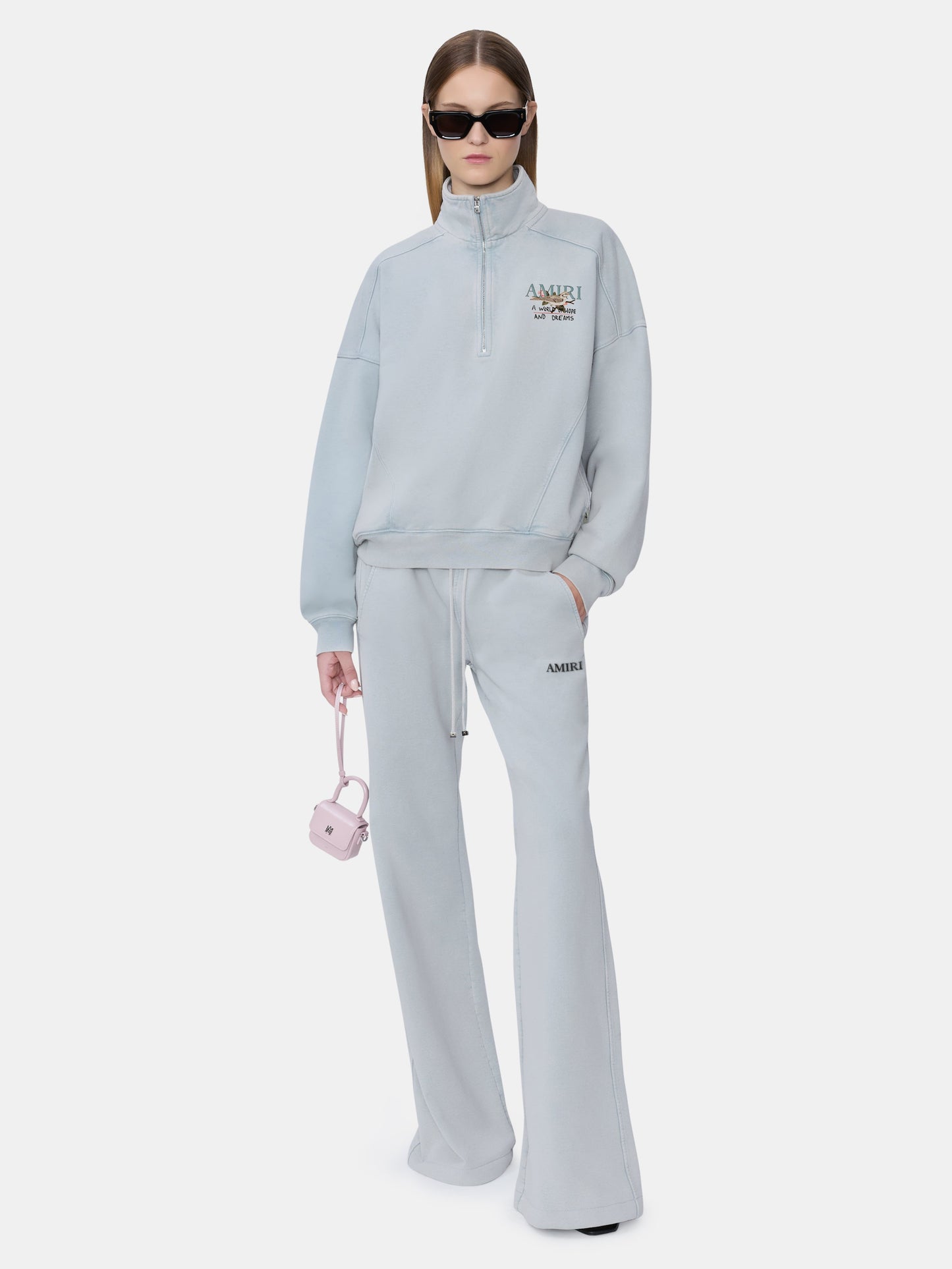 Hope And Dreams Half Zip Crew - Steel | Amiri Affordable