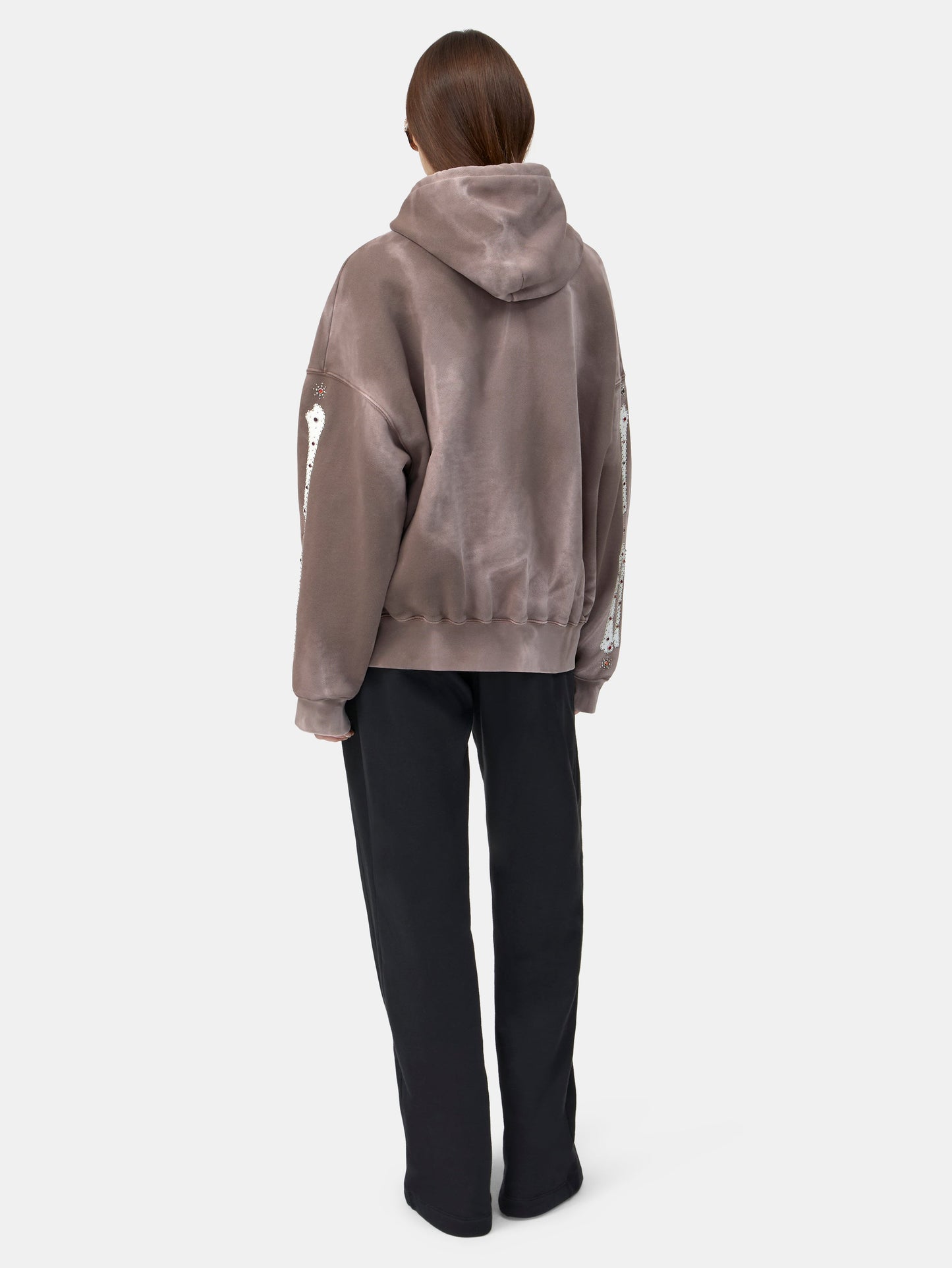 Bones Studded Zip Hoodie - Dark Brown | Amiri Great Deal