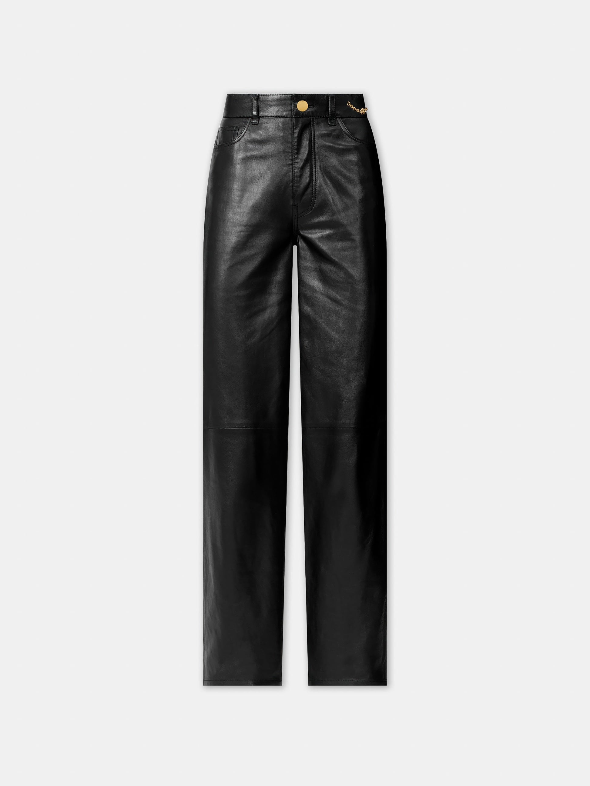 Leather Straight Pant - Black | Amiri Special Offer