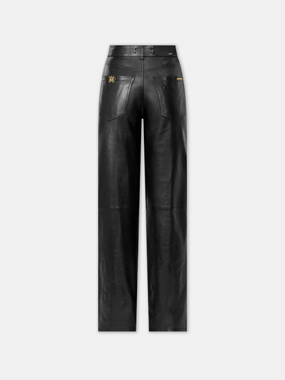 Leather Straight Pant - Black | Amiri Special Offer