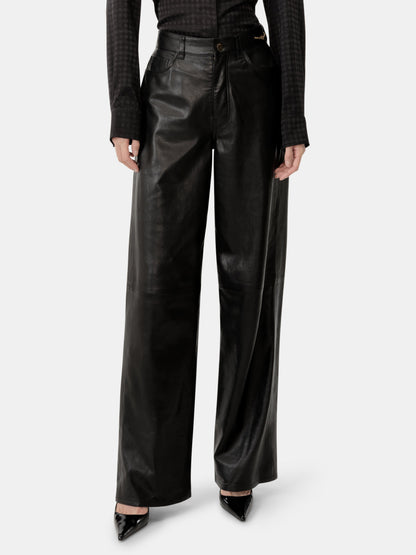 Leather Straight Pant - Black | Amiri Special Offer