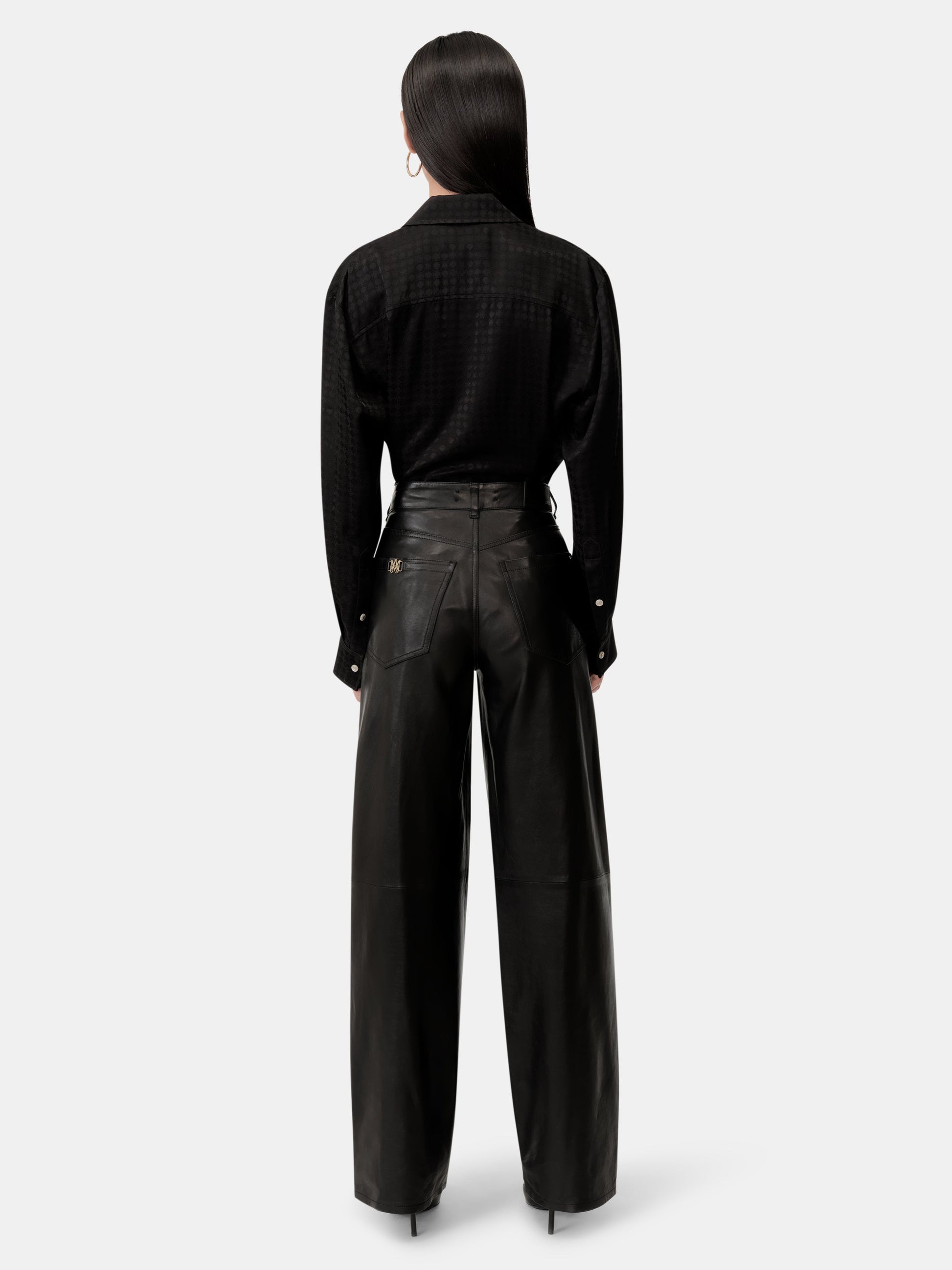Leather Straight Pant - Black | Amiri Special Offer