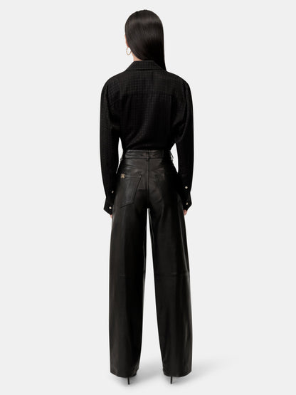 Leather Straight Pant - Black | Amiri Special Offer